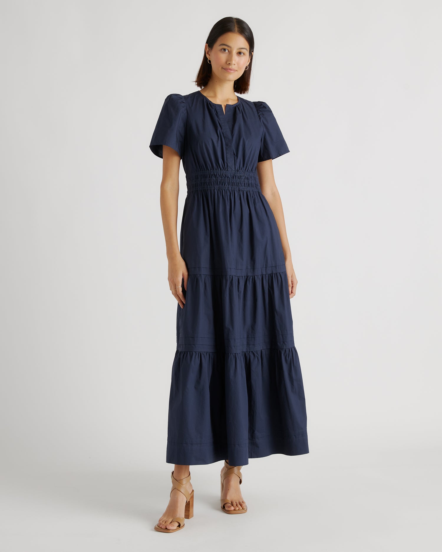 Sofia Tiered Cotton Poplin Maxi Dress