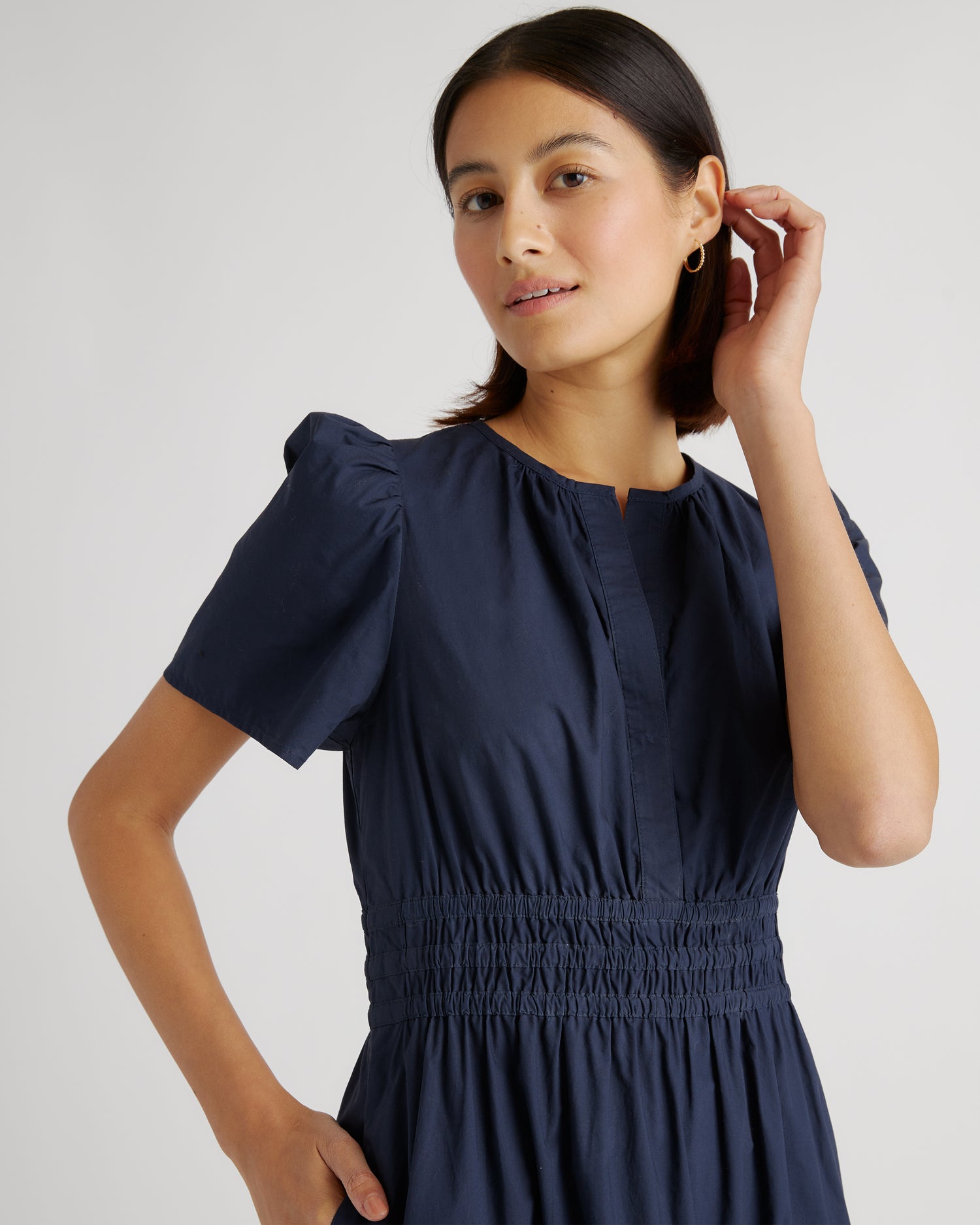 Sofia | Tiered Cotton Poplin Maxi Dress